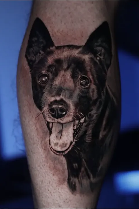 Pet portrait — The good boy, forever.